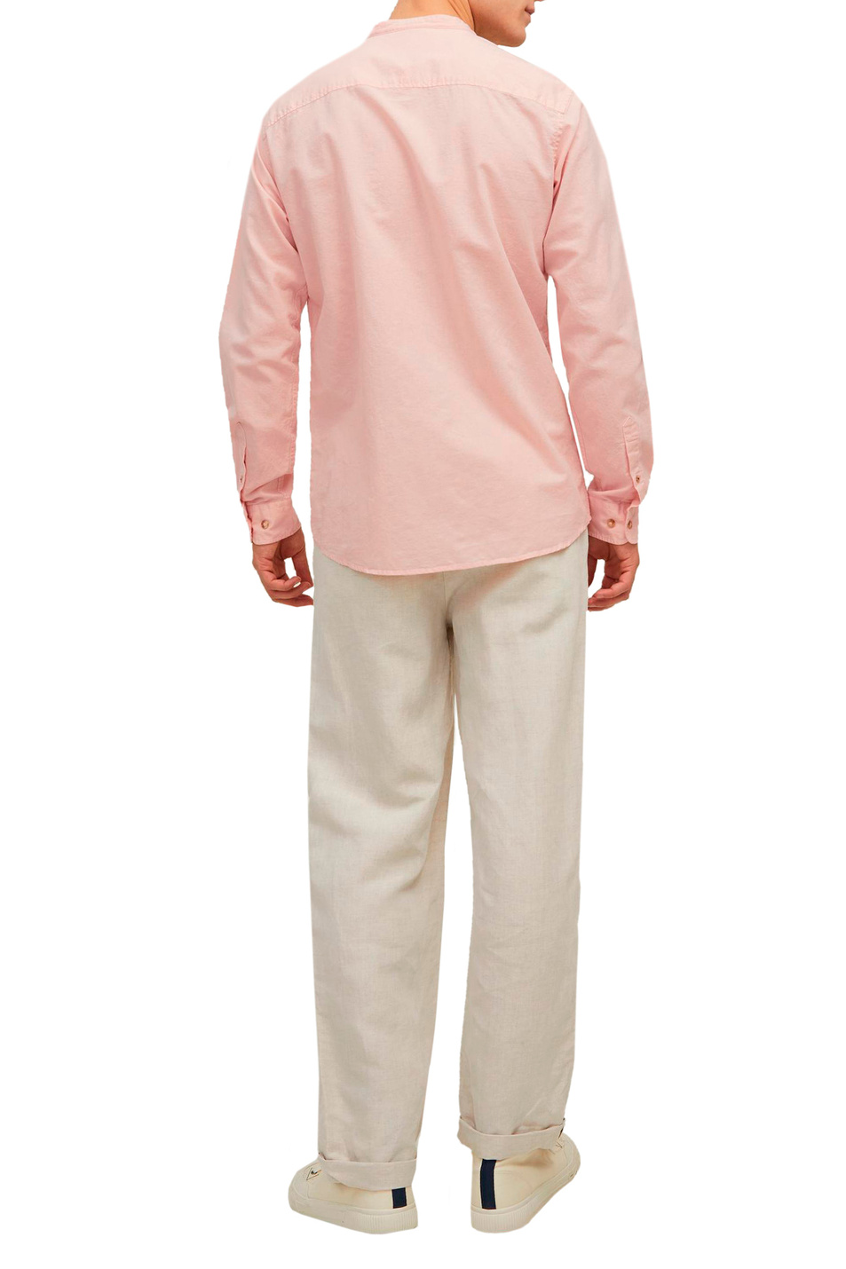 Jack & Jones Рубашка из хлопка и льна с воротником мао (цвет ), артикул 12196820 | Фото 4