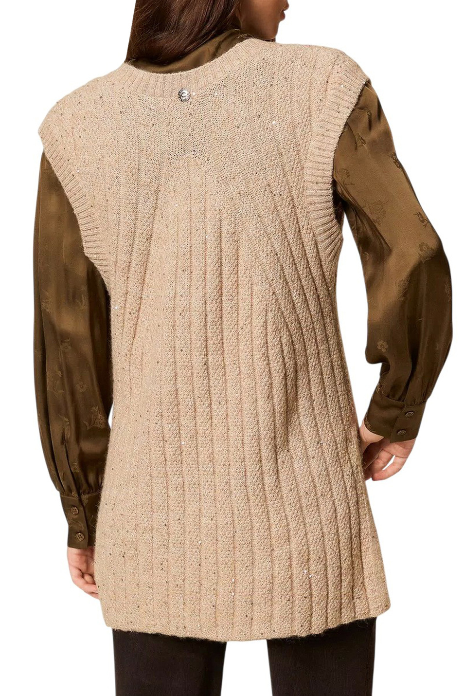 Женский TWINSET Milano Жилет с пайетками (цвет ), артикул 252AT3152 | Фото 4