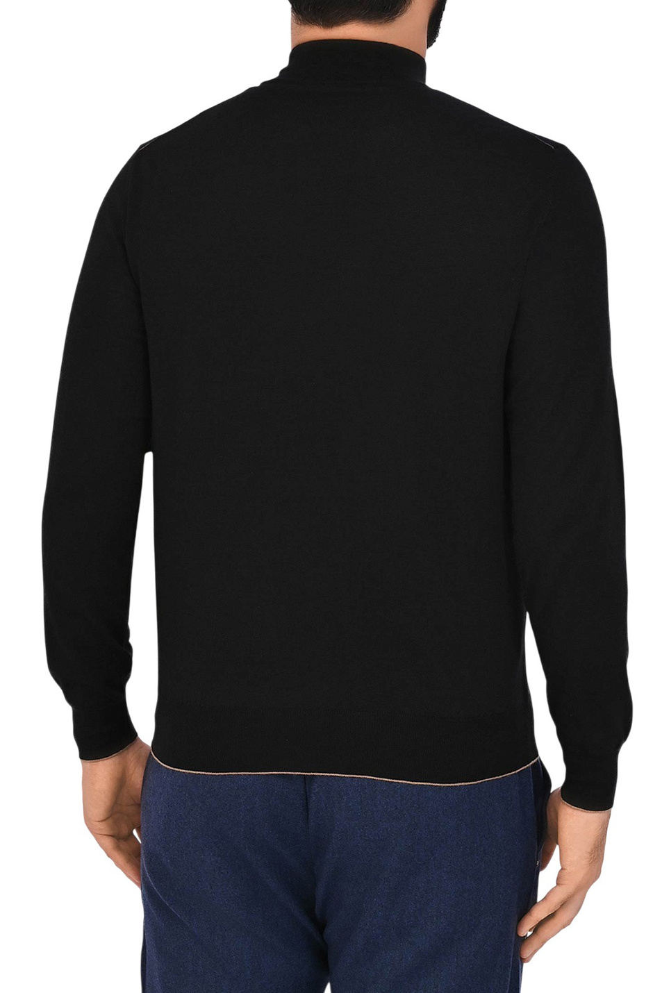 Водолазка из шерсти и шелка|Основной цвет:Черный Мужской Stefano Ricci Водолазка из шерсти и шелка (цвет ), артикул KE08004L10-E25374 | Фото 5
