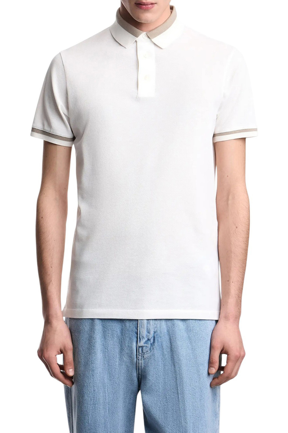 Мужской Emporio Armani Поло из хлопка (цвет ), артикул EM005798-AF12955 | Фото 4