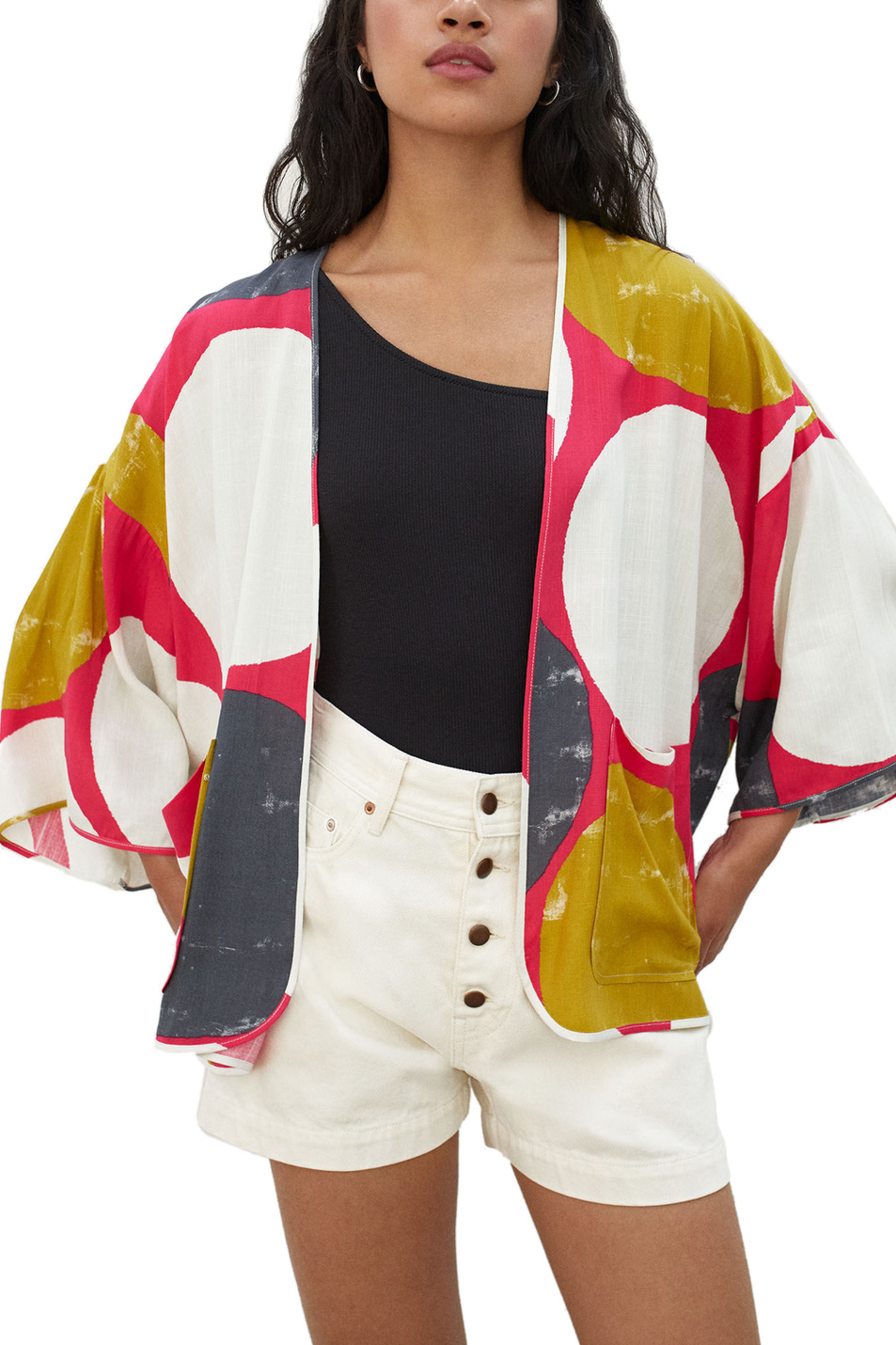 Parfois Открытое кимоно из вискозы (цвет ), артикул 190106 | Фото 3