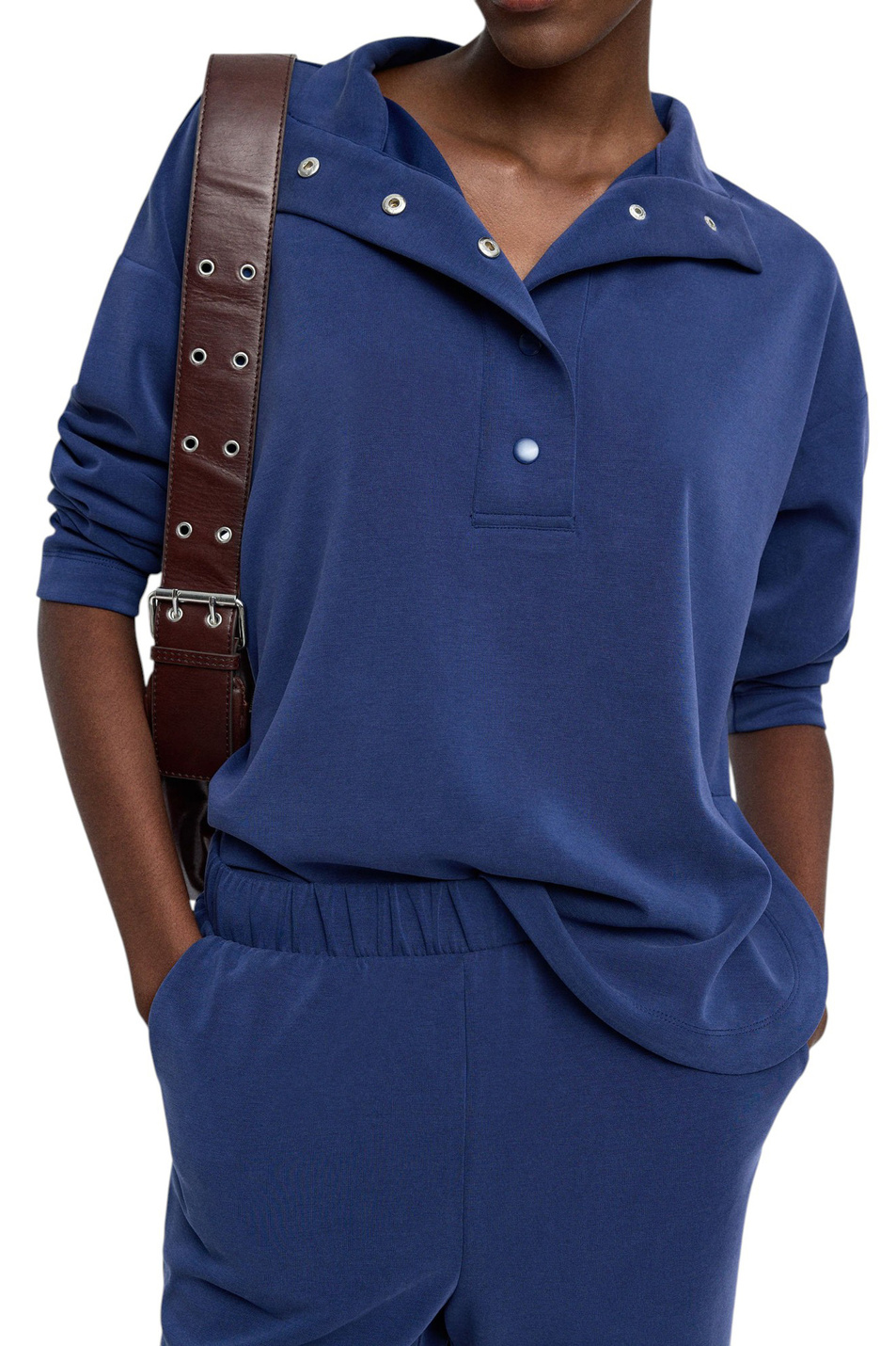 Толстовка однотонная|Основной цвет:Синий Женский Parfois Толстовка однотонная (цвет ), артикул 239493 | Фото 3