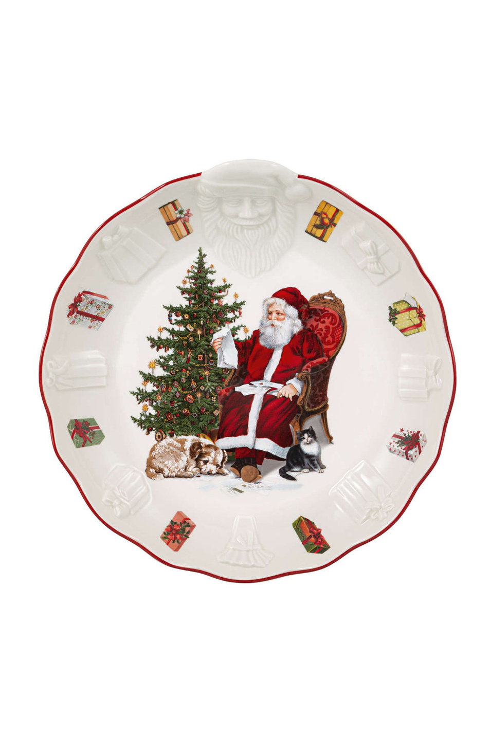 Не имеет пола Villeroy & Boch Блюдо круглое рельефное "Санта и список подарков" (цвет ), артикул 14-8332-3614 | Фото 1