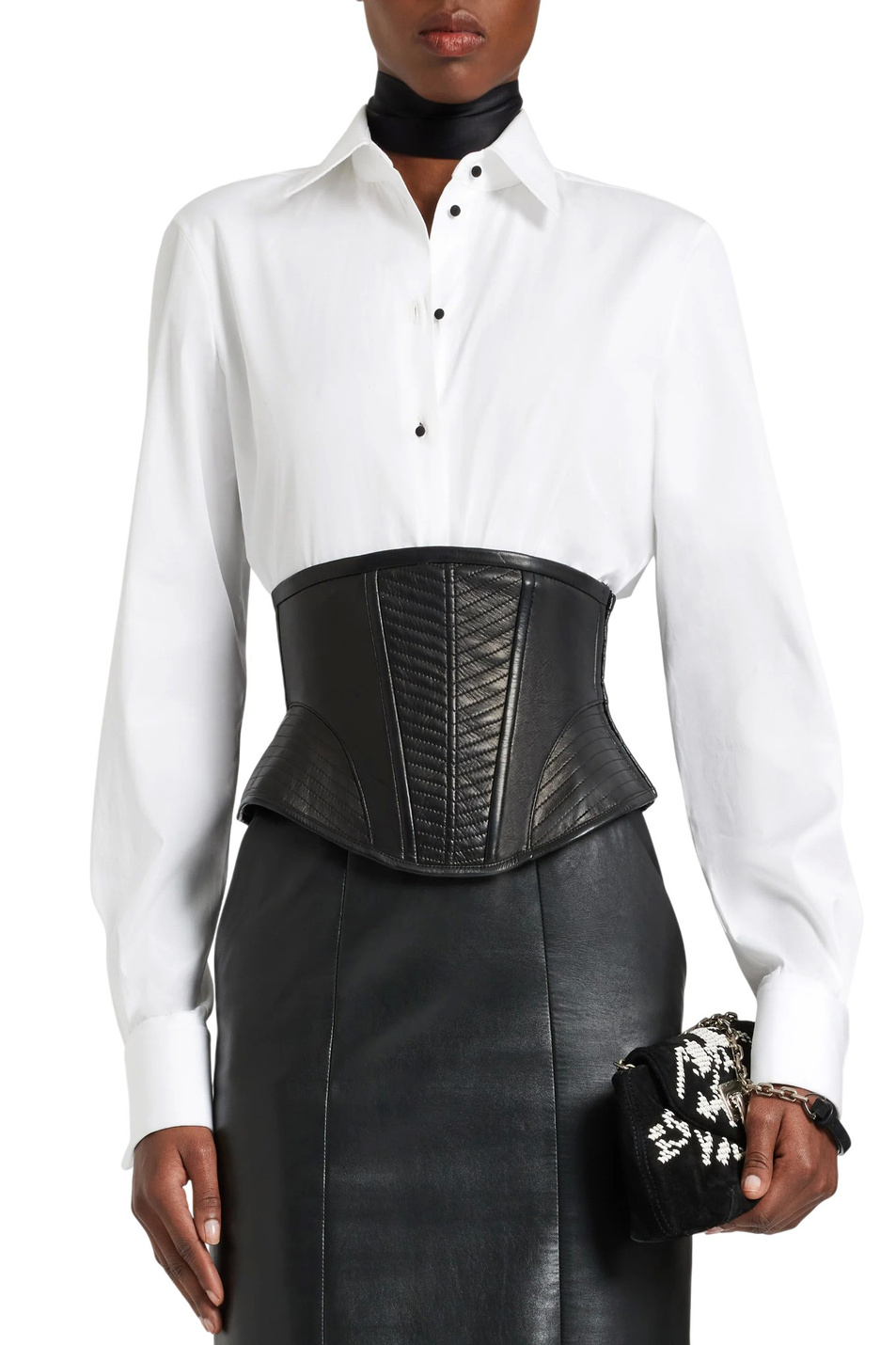 Женский ERMANNO SCERVINO Рубашка-боди из хлопка (цвет ), артикул D472K730BQP | Фото 3