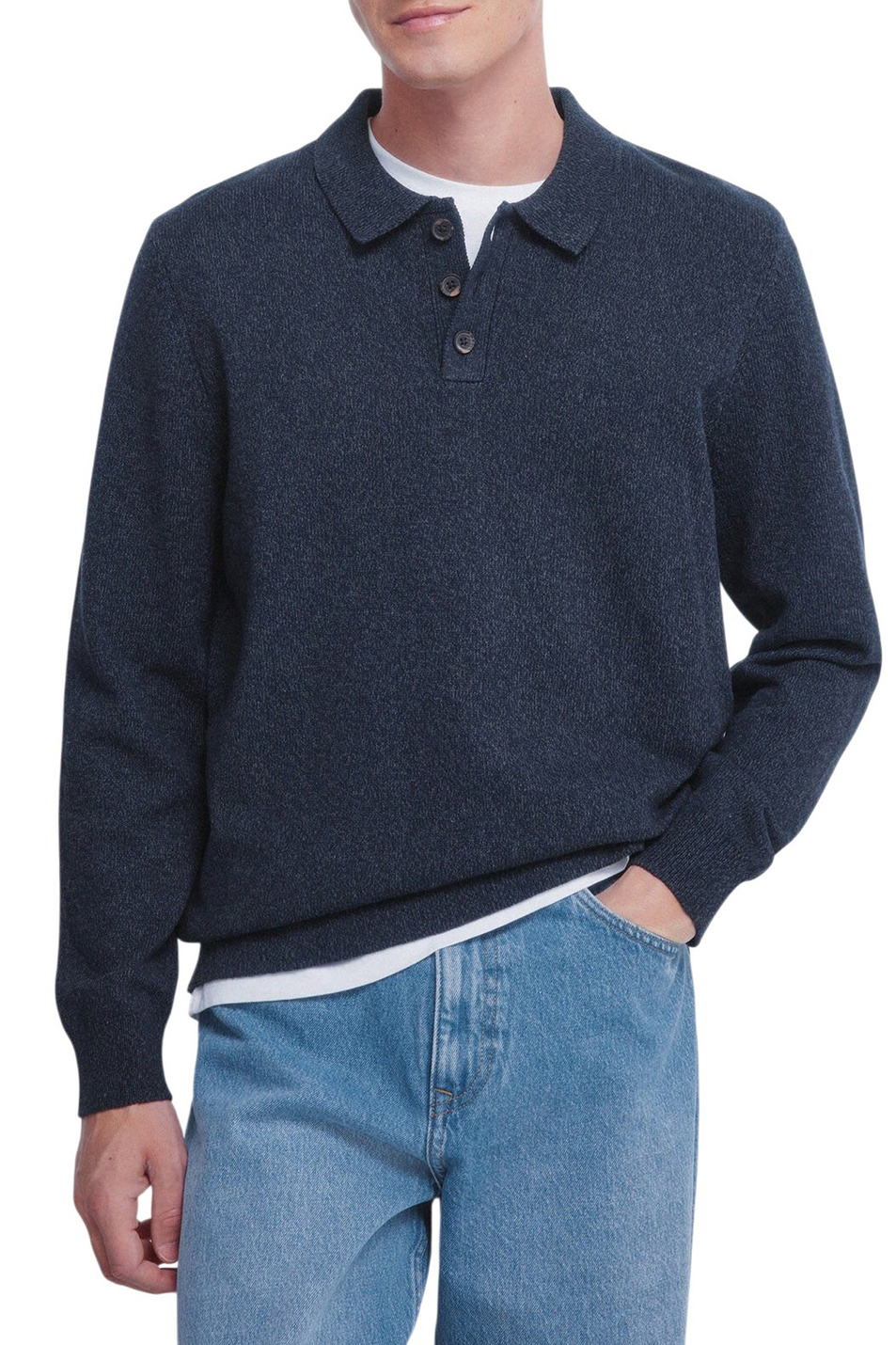 Мужской Springfield Джемпер поло из смесового хлопка (цвет ), артикул 1402499 | Фото 3