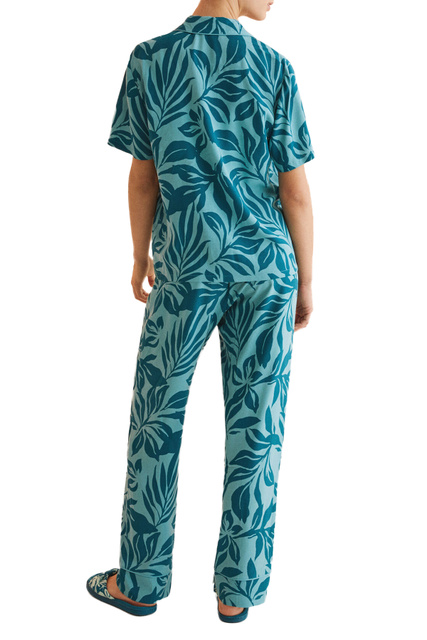 Пижама с принтом|Основной цвет:Синий|Артикул:4855685 | Фото 2