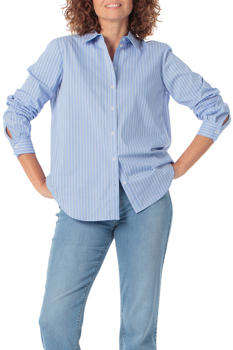 Женский Gerry Weber Рубашка с отделкой стразами (цвет ), артикул N60460 | Фото 4