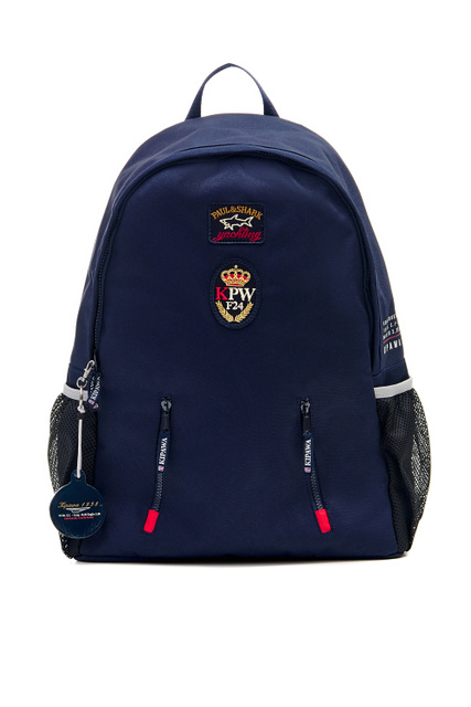 Рюкзак с сетчатыми боковыми карманами|Основной цвет:Синий|Артикул:22418100 | Фото 1