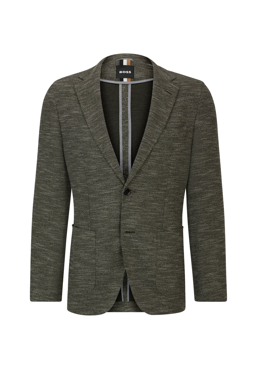 Пиджак с накладными карманами|Основной цвет:Зеленый|Артикул:50510546 | Фото 1