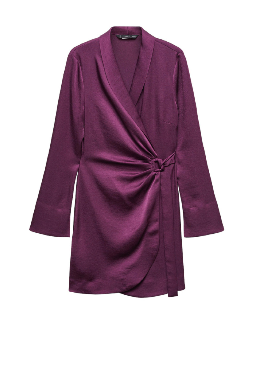 Платье атласное FLORENCE с запахом и пряжкой|Основной цвет:Фиолетовый|Артикул:57033814 | Фото 1