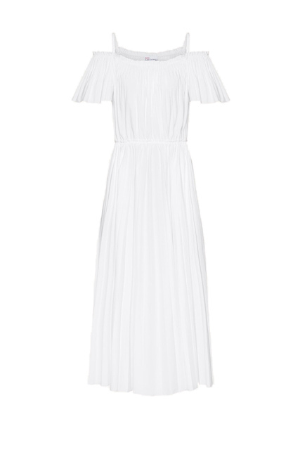 Платье с открытыми плечами|Основной цвет:Белый|Артикул:XR0VAEA5LUN | Фото 1