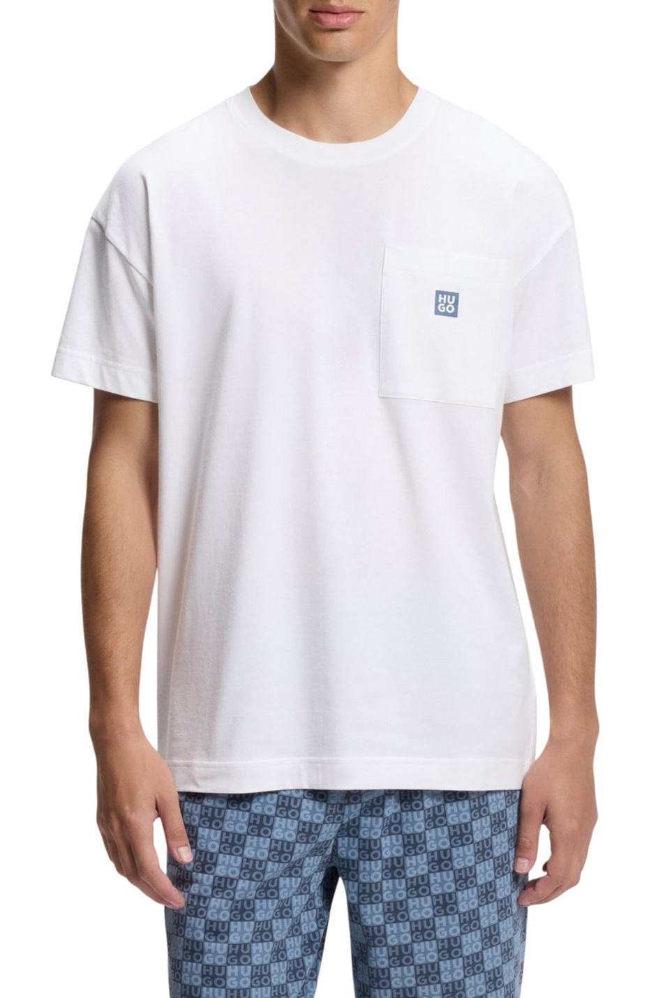 Мужской HUGO Футболка из эластичного хлопка (цвет ), артикул 50556725 | Фото 3