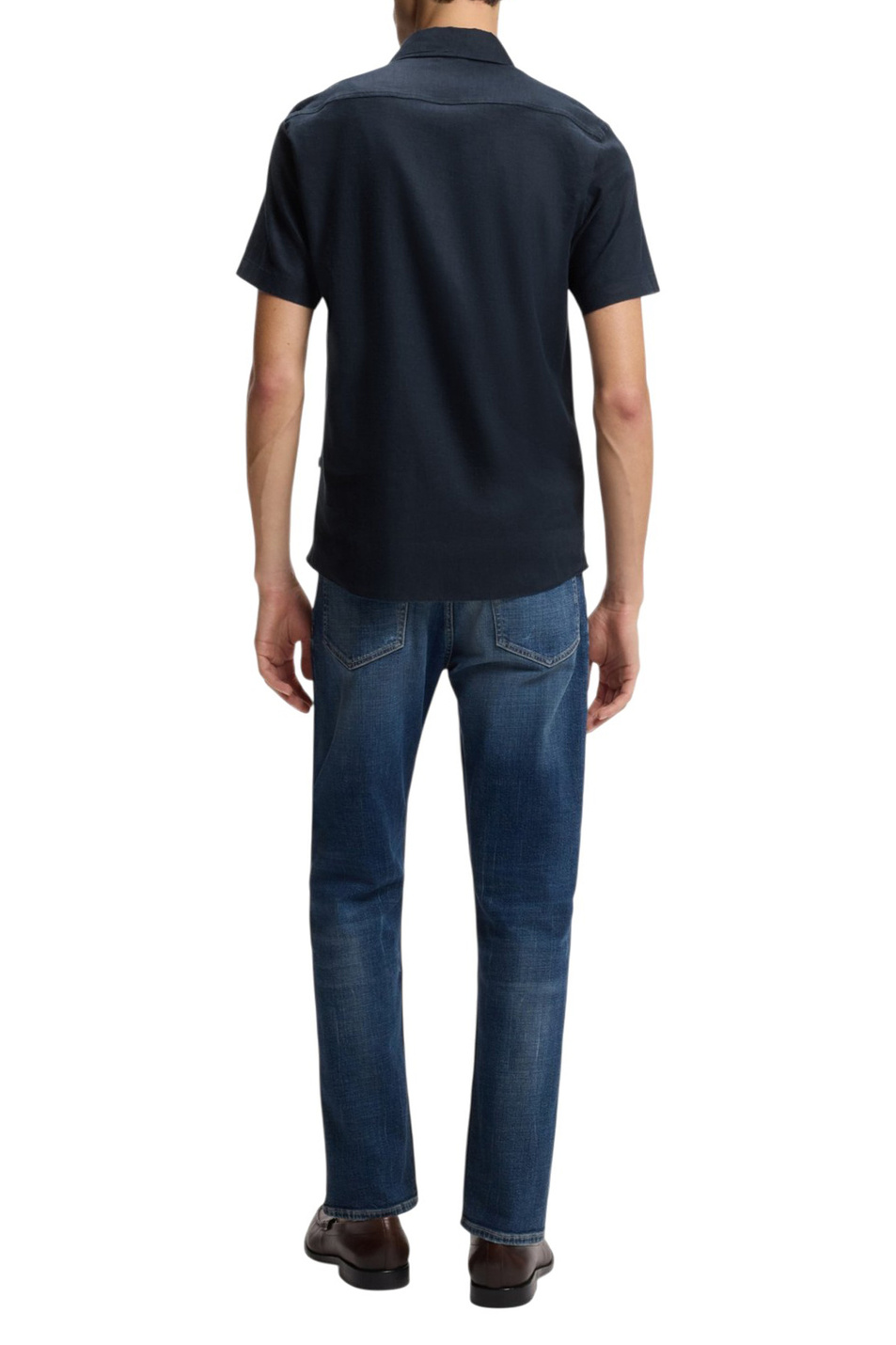 Мужской BOSS Рубашка ROAN из смесового льна (цвет ), артикул 50560743 | Фото 4