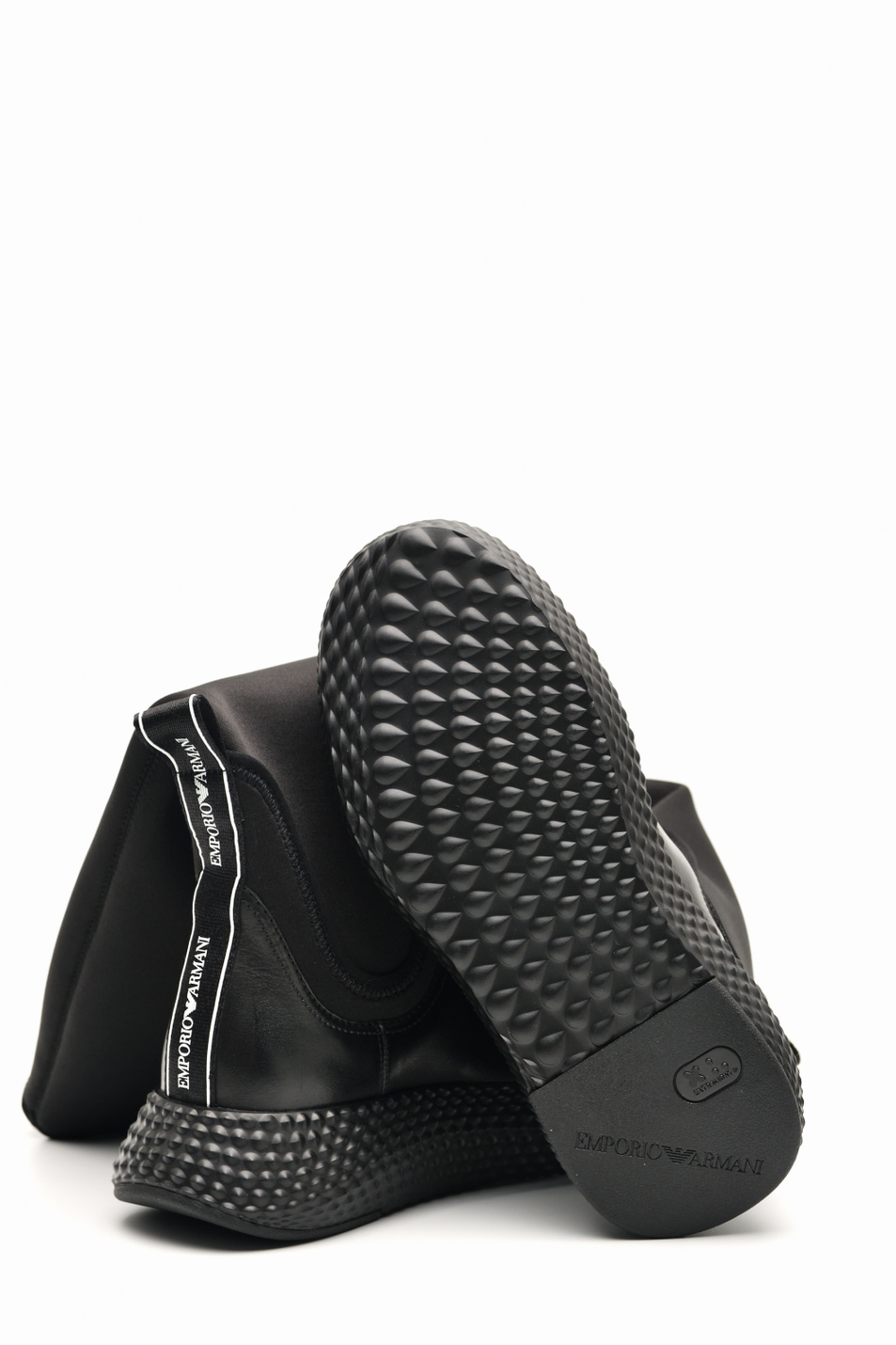 Женский Emporio Armani Сапоги из натуральной кожи и неопрена (цвет ), артикул X3O197-XM077 | Фото 4