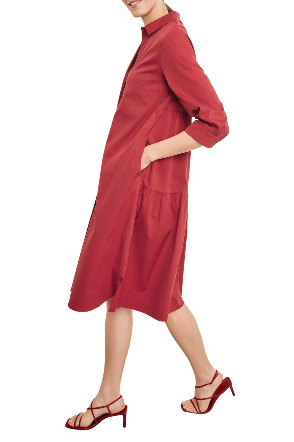 Gerry Weber Платье-рубашка из смесового хлопка (цвет ), артикул 780020-31594 | Фото 4