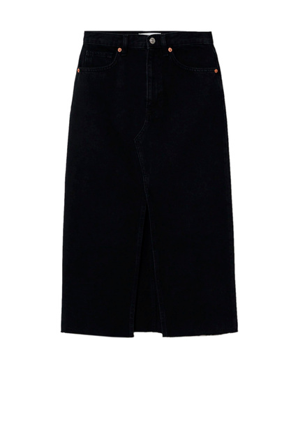 Джинсовая юбка ANAIS с разрезом|Основной цвет:Черный|Артикул:27057883 | Фото 1