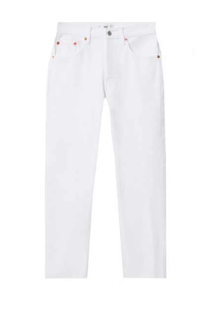 Укороченные прямые джинсы HAVANA с завышенной талией|Основной цвет:Белый|Артикул:27085779 | Фото 1
