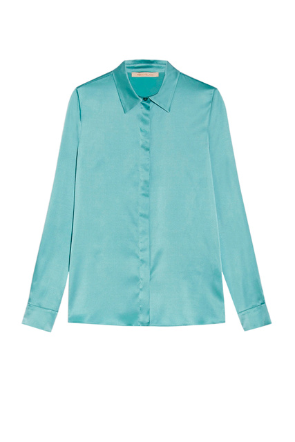 Блузка MARIANNA из шелка с добавлением эластана|Основной цвет:Бирюзовый|Артикул:11140122 | Фото 1