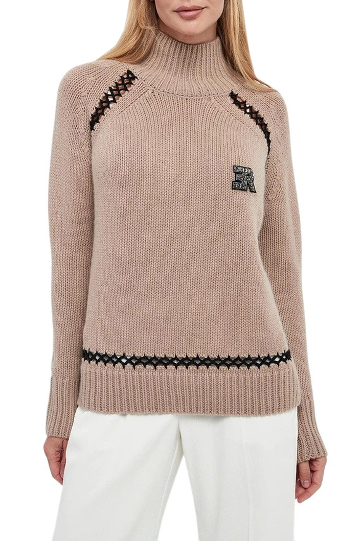 Женский Ermanno Firenze Свитер из шерсти и кашемира (цвет ), артикул D47EM030E54 | Фото 4