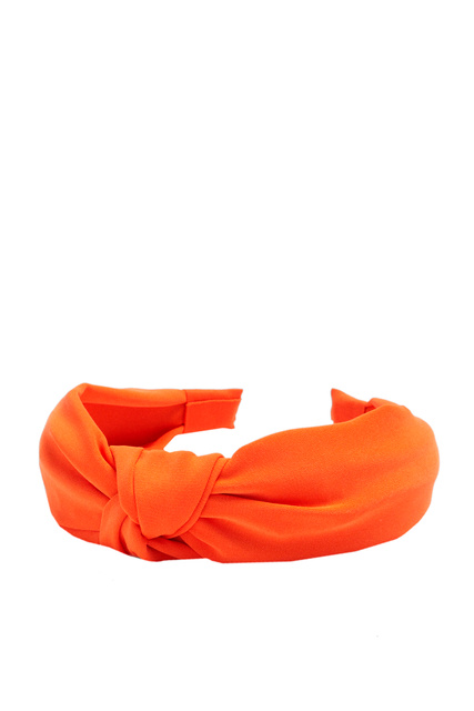 Обруч для волос с декоративным узлом|Основной цвет:Оранжевый|Артикул:196063 | Фото 1