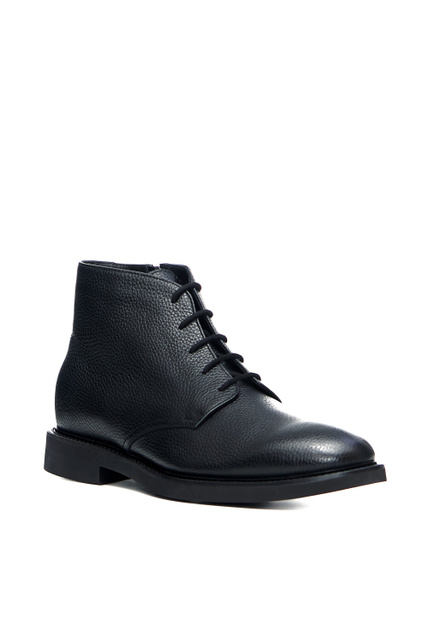 Ботинки из натуральной кожи на молнии и шнуровке|Основной цвет:Черный|Артикул:DU2271GENOUM019NN00 | Фото 2