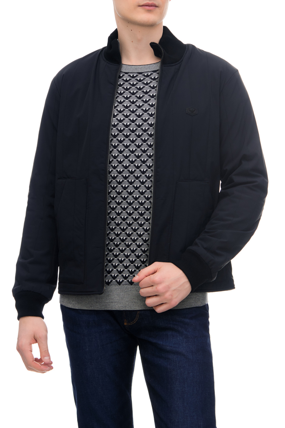 Мужской Emporio Armani Куртка из стеганого материала с нашивкой-логотипом (цвет ), артикул 8N1BQ4-1NZDZ | Фото 3