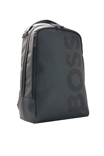 Рюкзак с перфорированным логотипом|Основной цвет:Черный|Артикул:50475098 | Фото 2