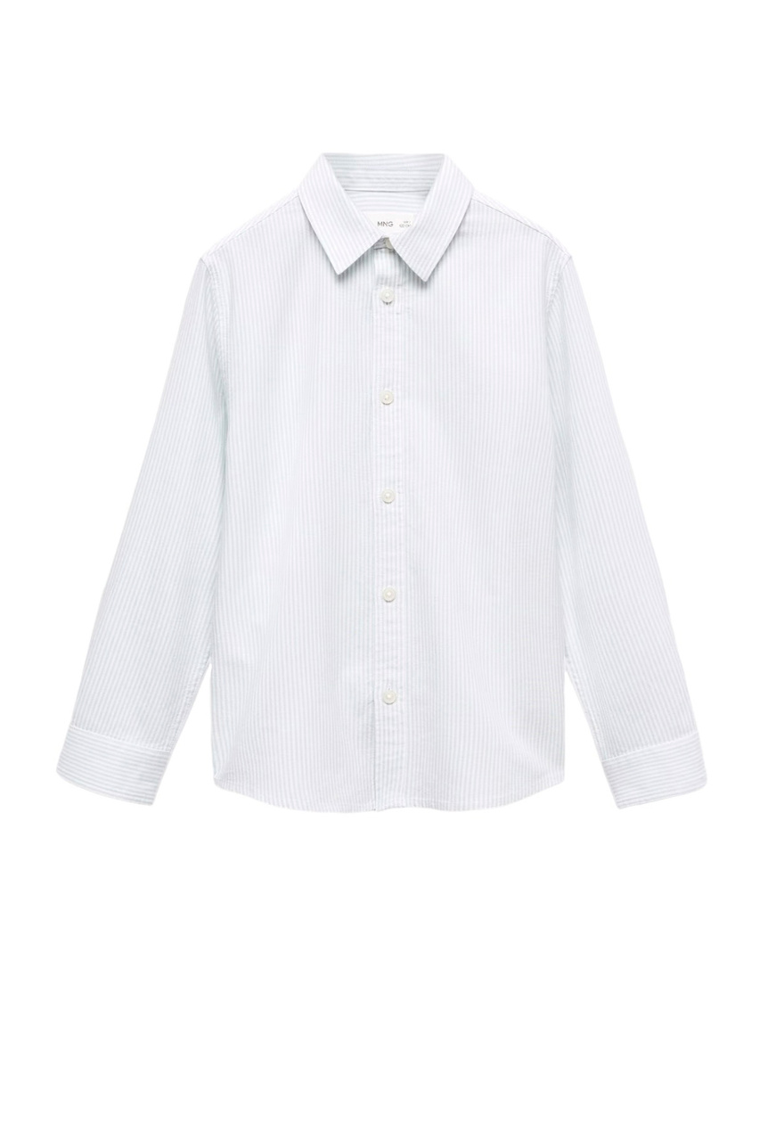 Рубашка OXFORDR из натурального хлопка в полоску|Основной цвет:Зеленый|Артикул:67040657 | Фото 1