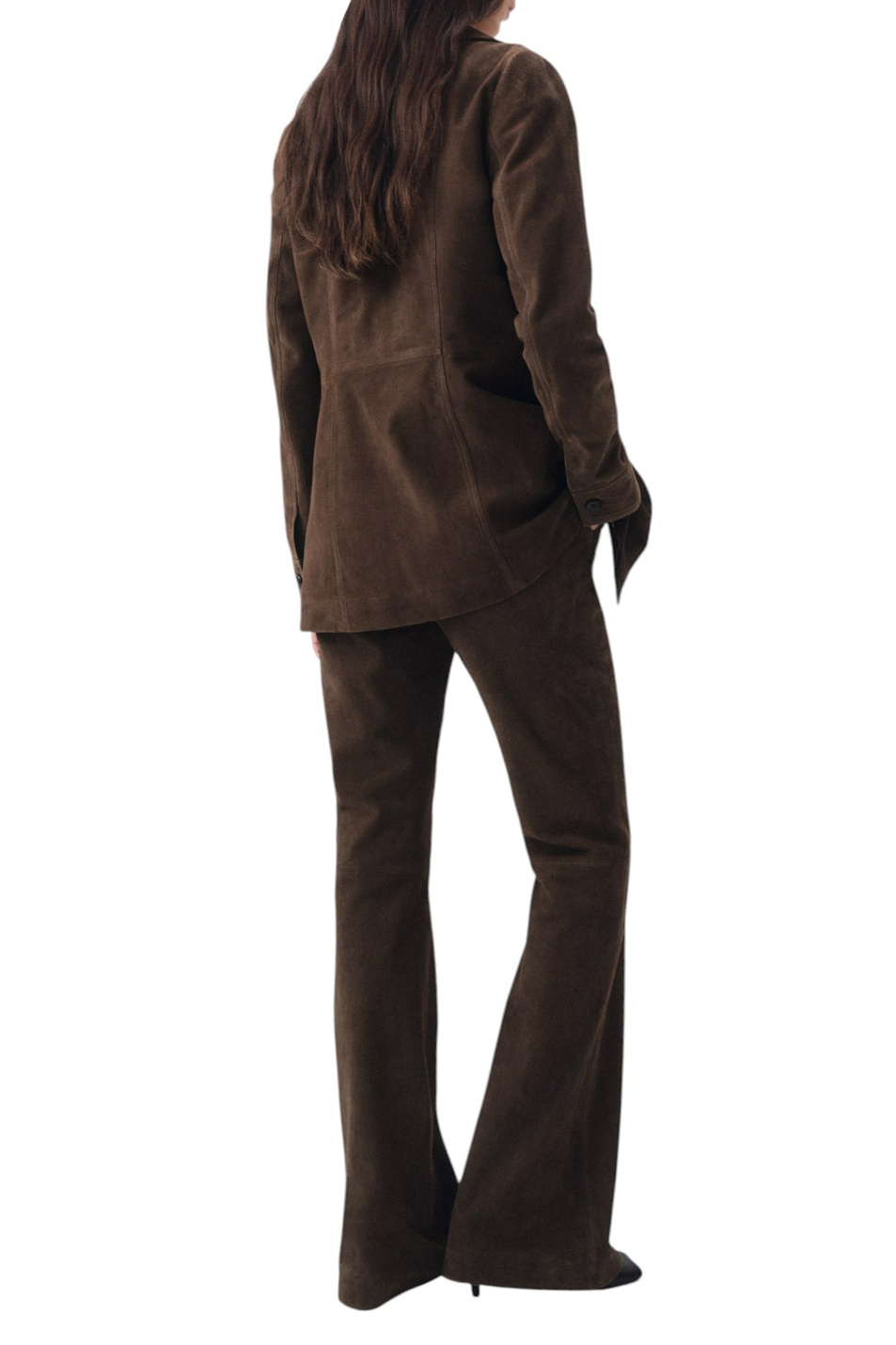 Женский Mango Брюки MONTE расклешенные из замши (цвет ), артикул 17066344 | Фото 4