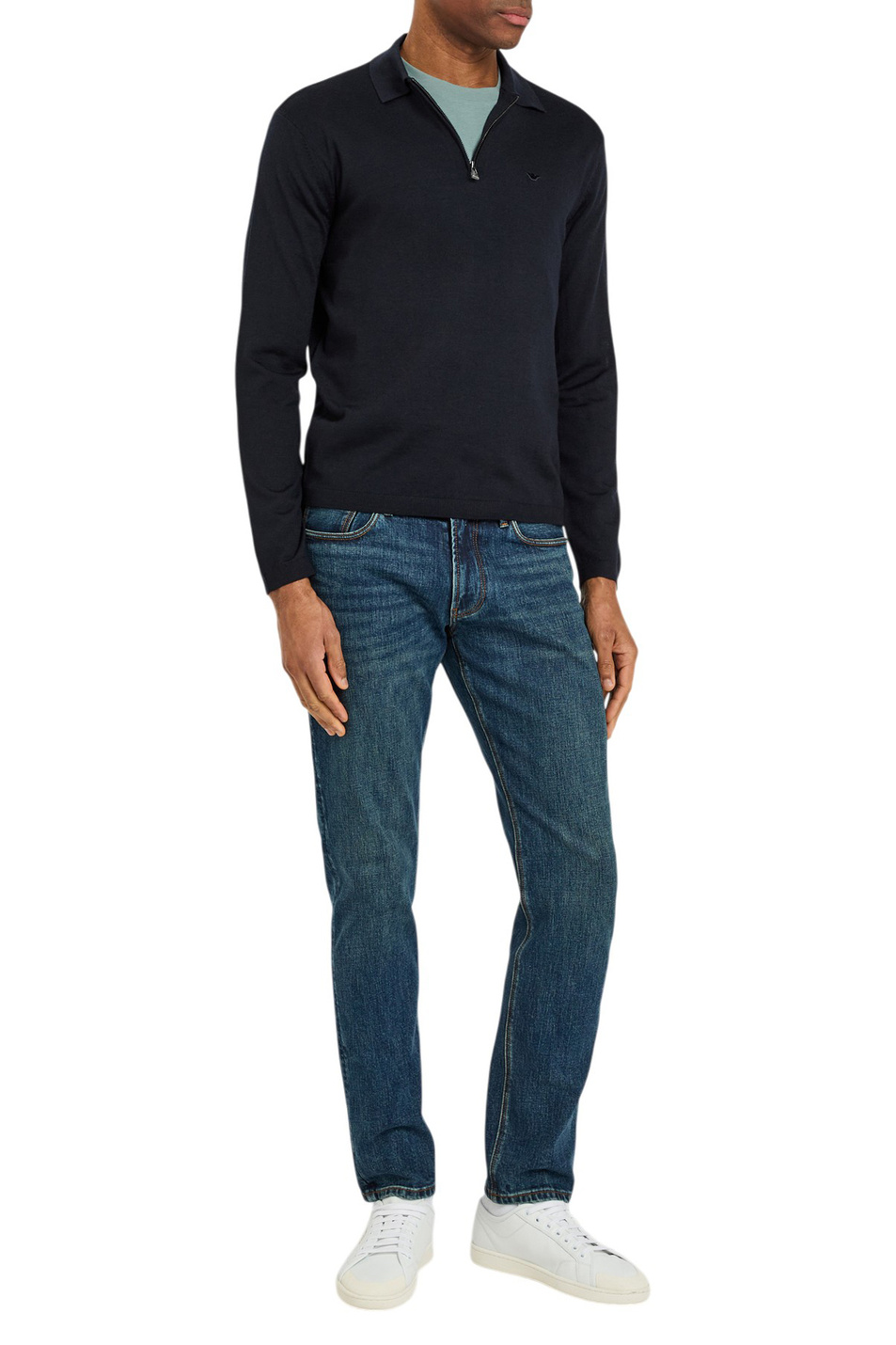 Мужской Emporio Armani Джемпер-поло из шерсти (цвет ), артикул EM004381-AF23421 | Фото 3