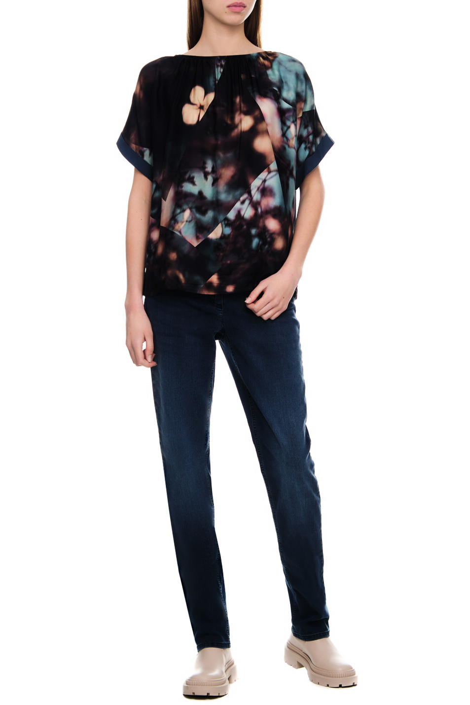 Женский Gerry Weber Блузка из эластичной вискозы с принтом (цвет ), артикул 870238-35013 | Фото 2