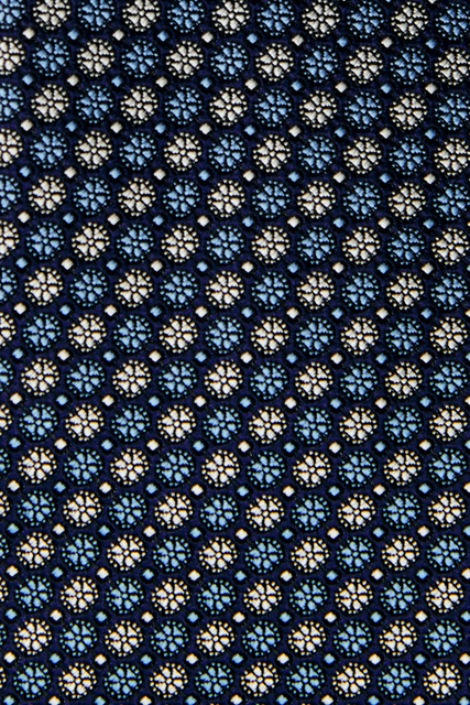 Галстук из чистого шелка с узором|Основной цвет:Синий|Артикул:18HJ03573 | Фото 2