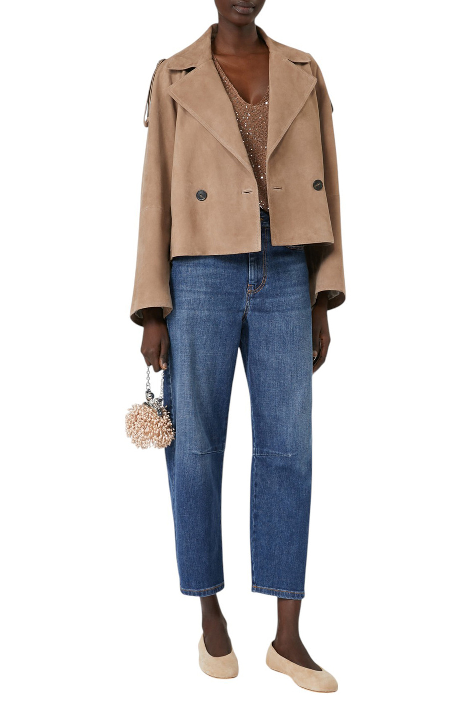 Женский Weekend Max Mara Тренч MAGA из натуральной замши (цвет ), артикул 2525446061 | Фото 2