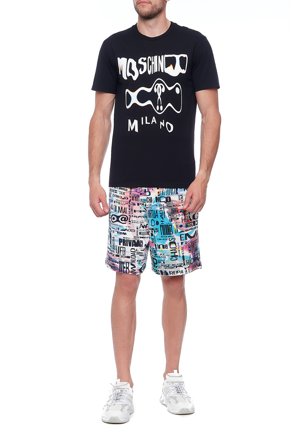 Мужской Moschino Футболка из натурального хлопка с принтом (цвет ), артикул J0704-7040 | Фото 2