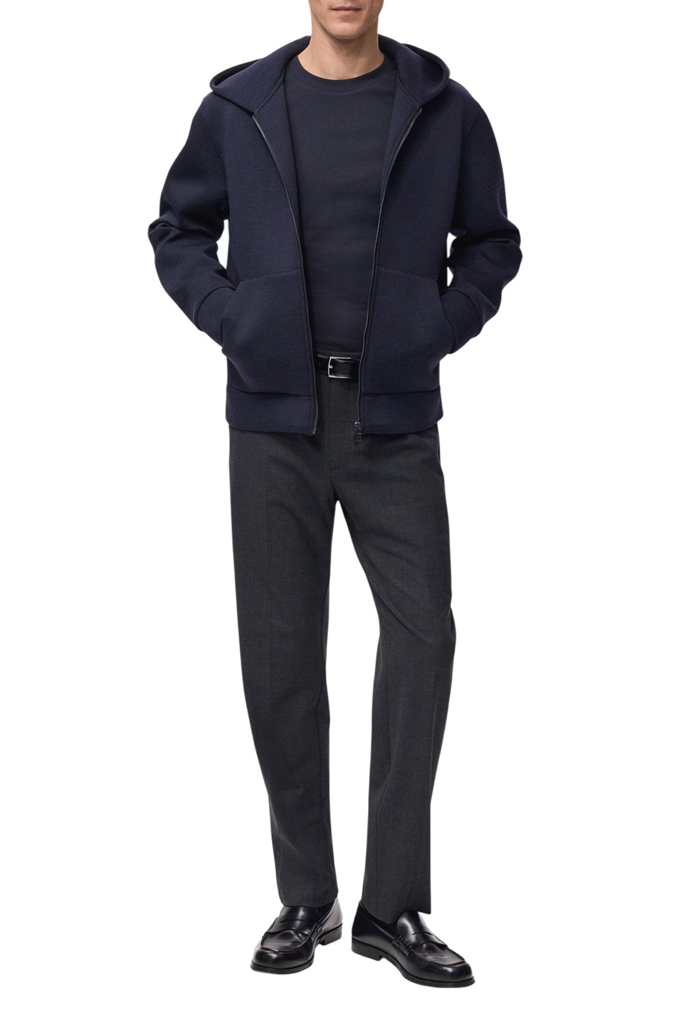 Мужской Mango Man Толстовка SCUBA с капюшоном (цвет ), артикул 27091257 | Фото 2