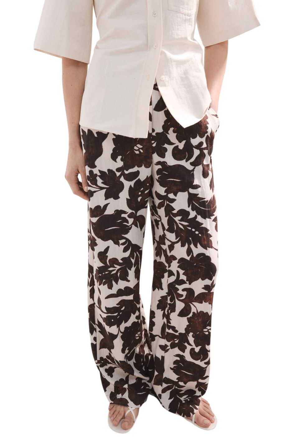 Женский Mango Брюки KARINA с цветочным принтом (цвет ), артикул 27067148 | Фото 3