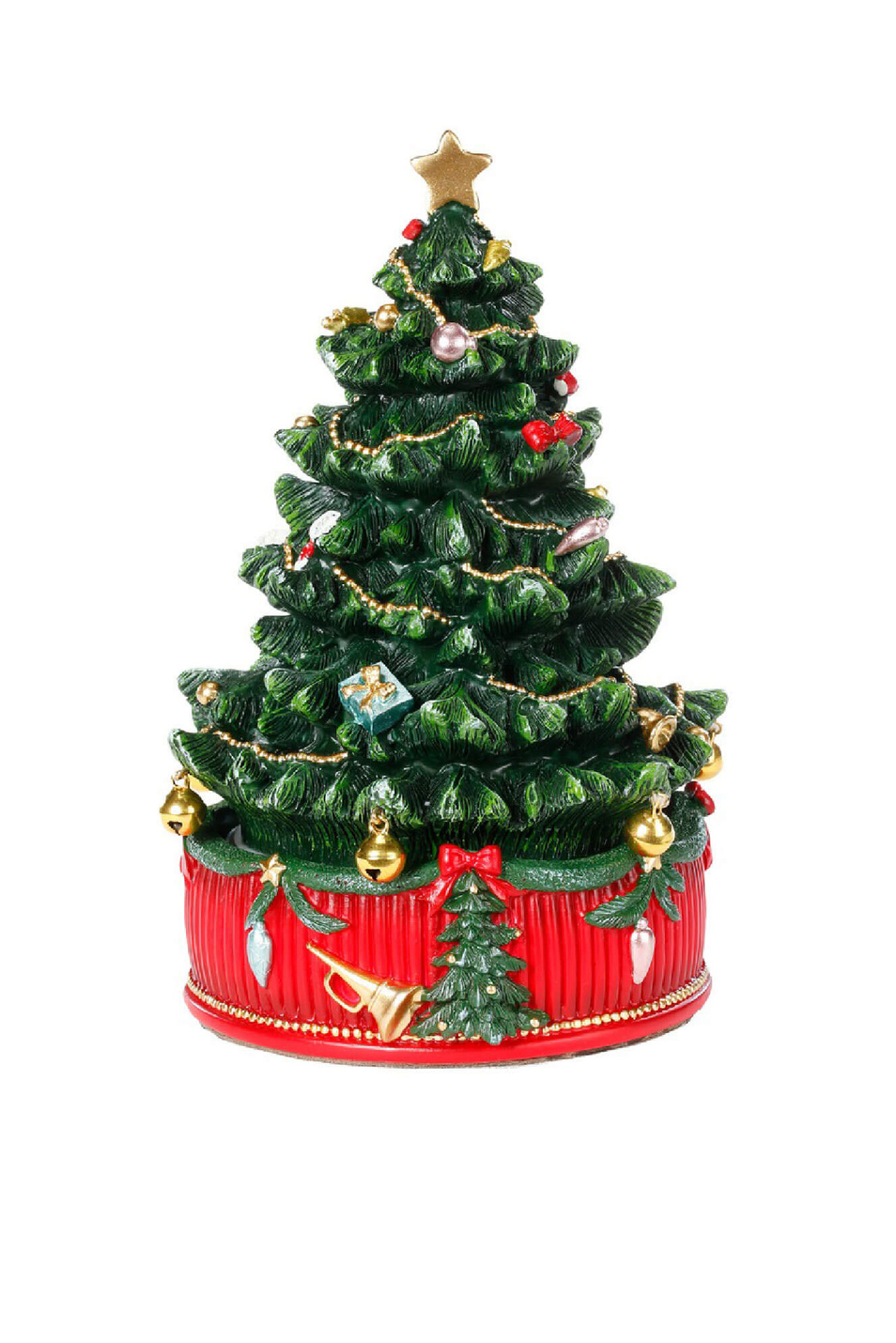 Шкатулка музыкальная "Елка", 17,5 см|Основной цвет:Зеленый Не имеет пола Inge's Christmas Шкатулка музыкальная "Елка", 17,5 см (цвет ), артикул 700002118 | Фото 1