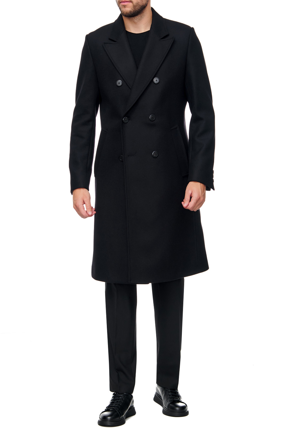 HUGO Двубортное пальто из смесовой шерсти (цвет ), артикул 50474948 | Фото 1