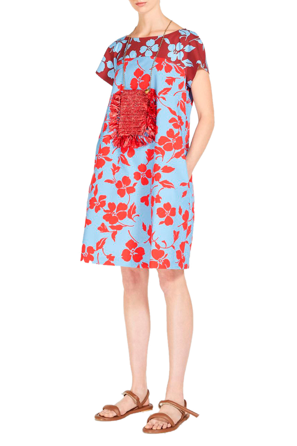 Женский Weekend Max Mara Платье ONCE из эластичного хлопка с принтом (цвет ), артикул 2352212531 | Фото 2