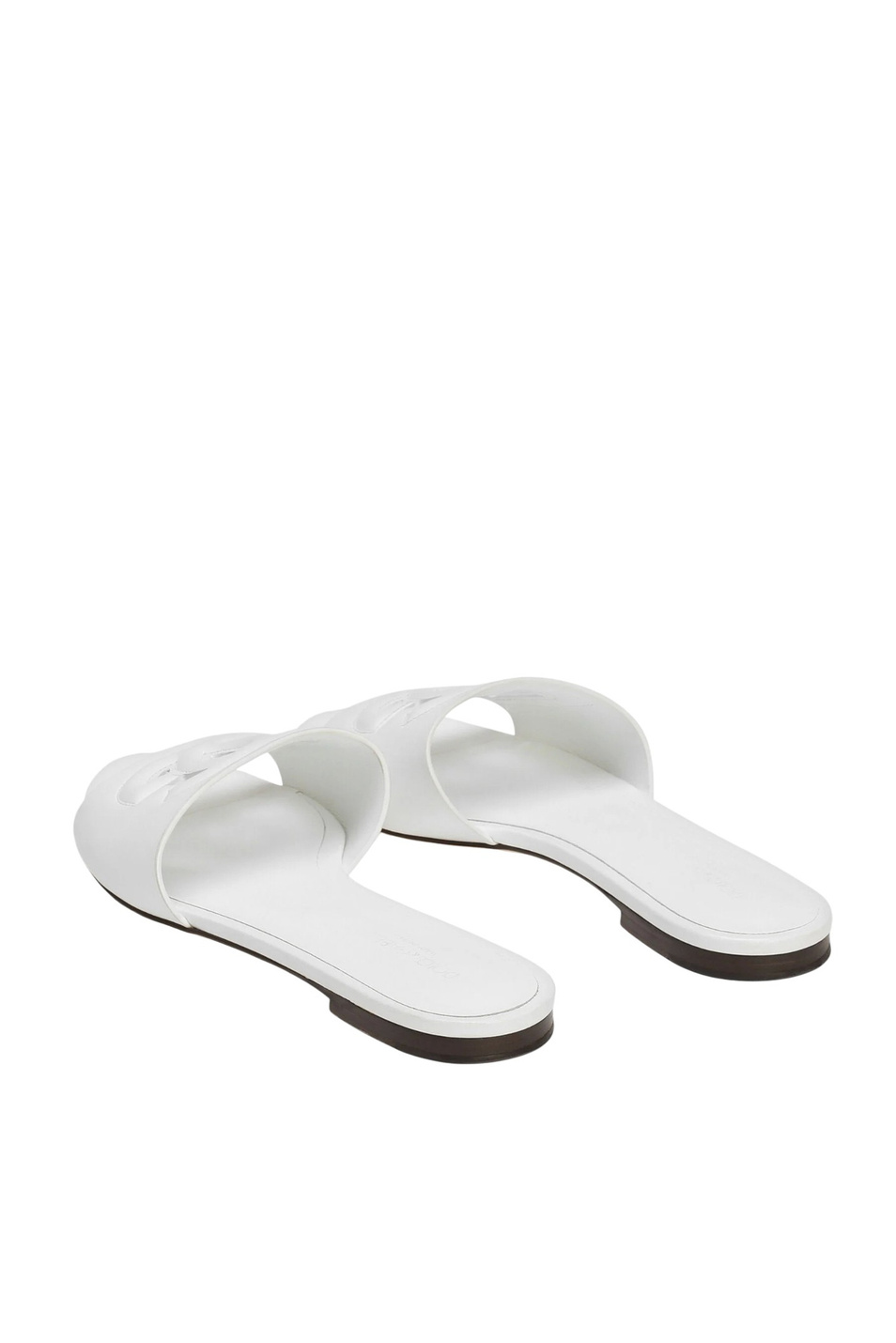 Шлепанцы Bianca из натуральной кожи|Основной цвет:Белый Женский Dolce & Gabbana Шлепанцы Bianca из натуральной кожи (цвет ), артикул CQ0436-AY329 | Фото 3