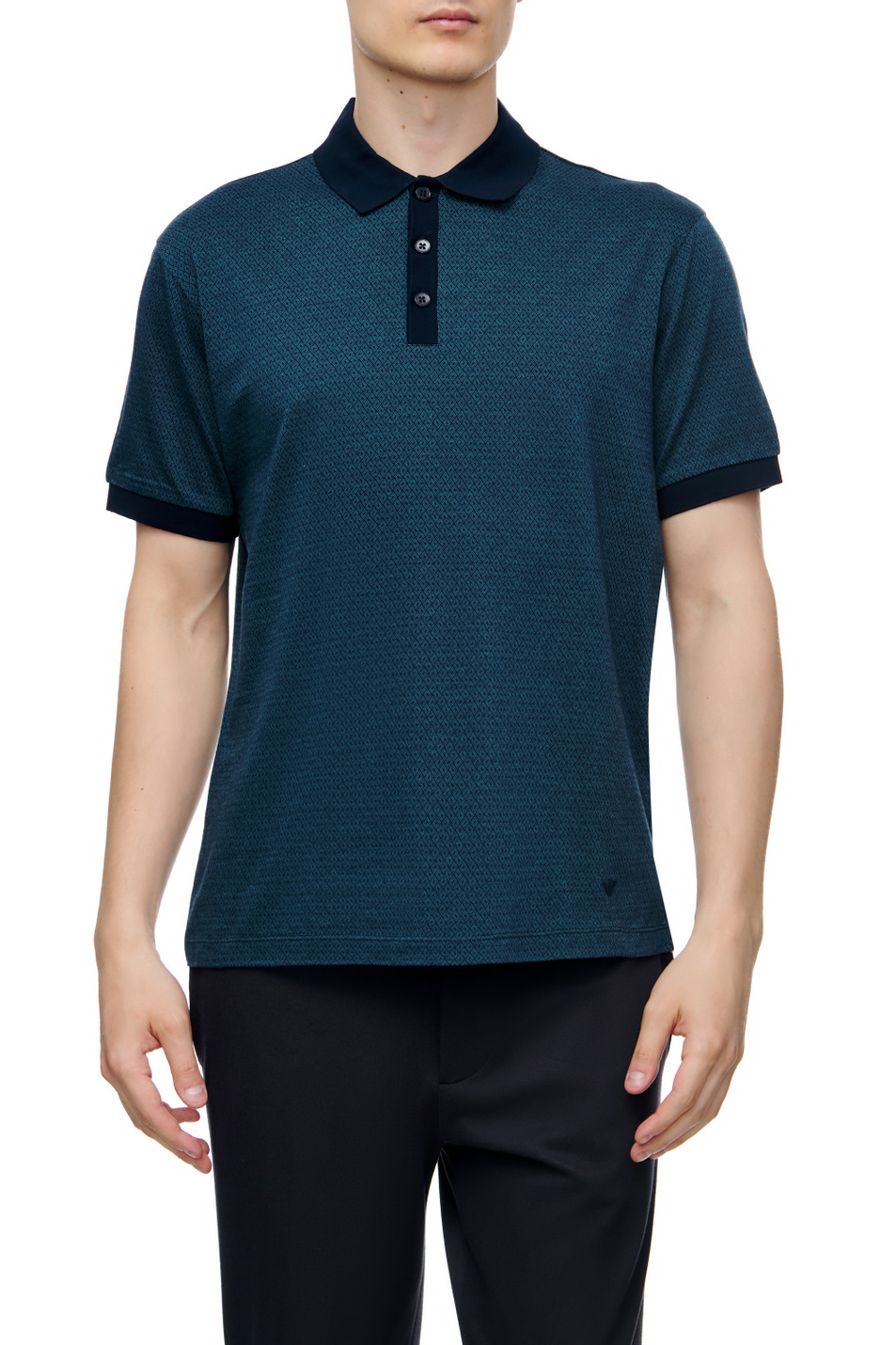 Мужской Emporio Armani Футболка поло из натурального хлопка (цвет ), артикул 6L1F7R-1JB1Z | Фото 1