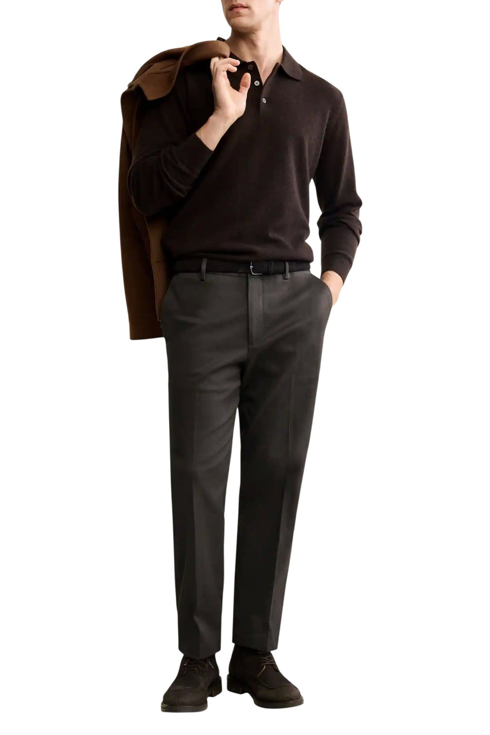 Мужской Mango Man Джемпер поло CASHS из кашемира (цвет ), артикул 17078276 | Фото 2