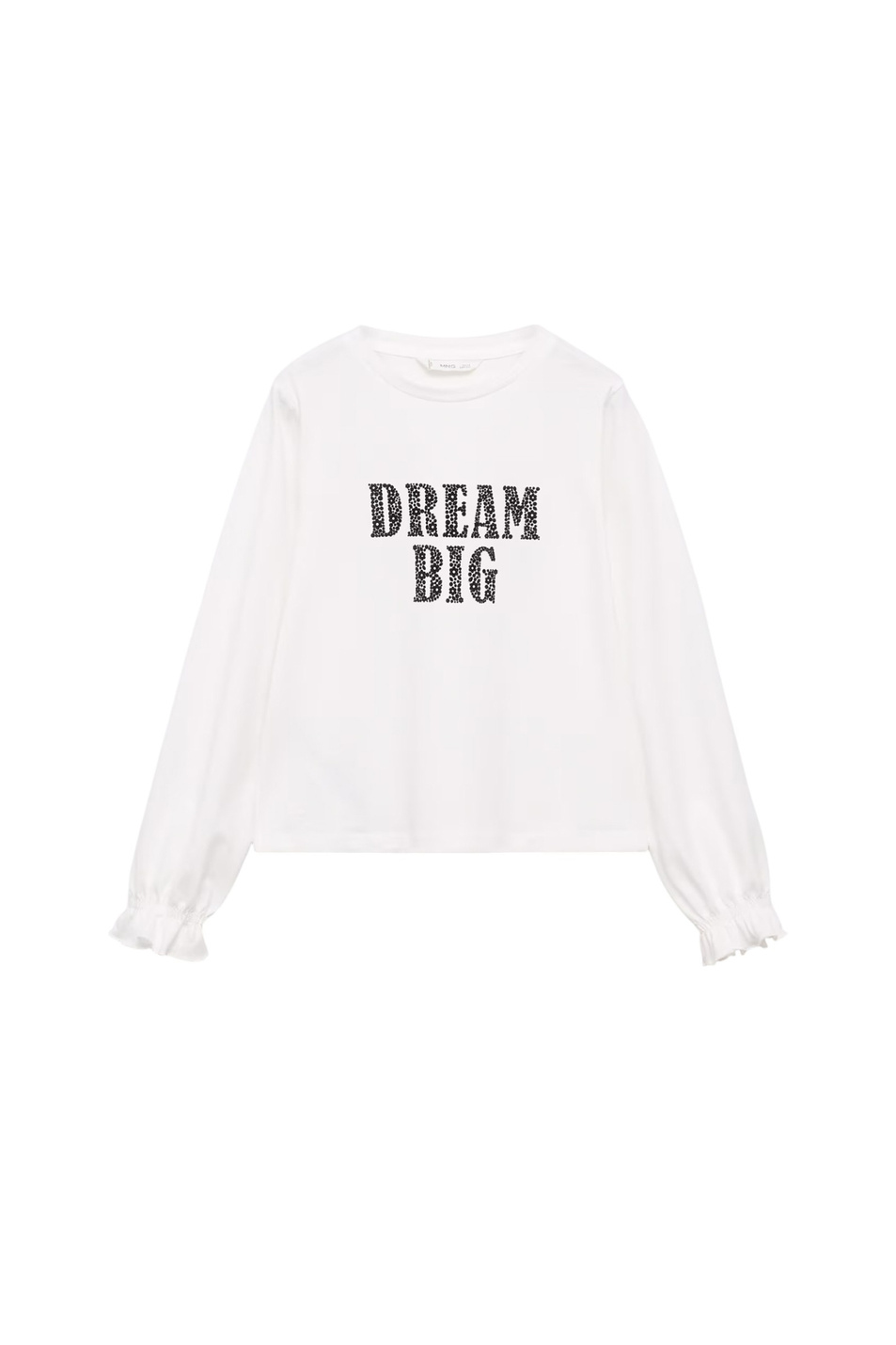 Девочкам Mango Kids Джемпер BONJOUR из смесового хлопка с надписью (цвет ), артикул 87003654 | Фото 1