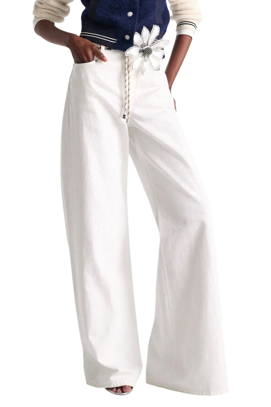 Женский Dorothee Schumacher Джинсы из хлопка с поясом (цвет ), артикул 445113 | Фото 4