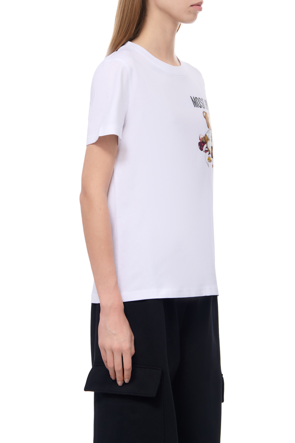 Женский Moschino Футболка из натурального хлопка (цвет ), артикул V0702-5541 | Фото 3