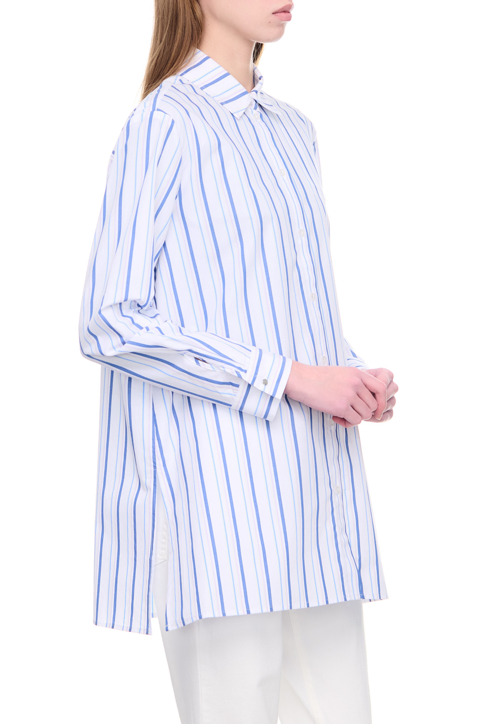 Женский Gerry Weber Рубашка из натурального хлопка в полоску (цвет ), артикул 860016-66423 | Фото 5