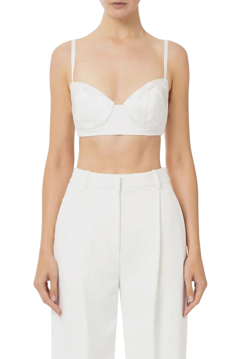 Женский Elisabetta Franchi Топ-бюстье из креповой ткани с бантом (цвет ), артикул TO03752E2 | Фото 2