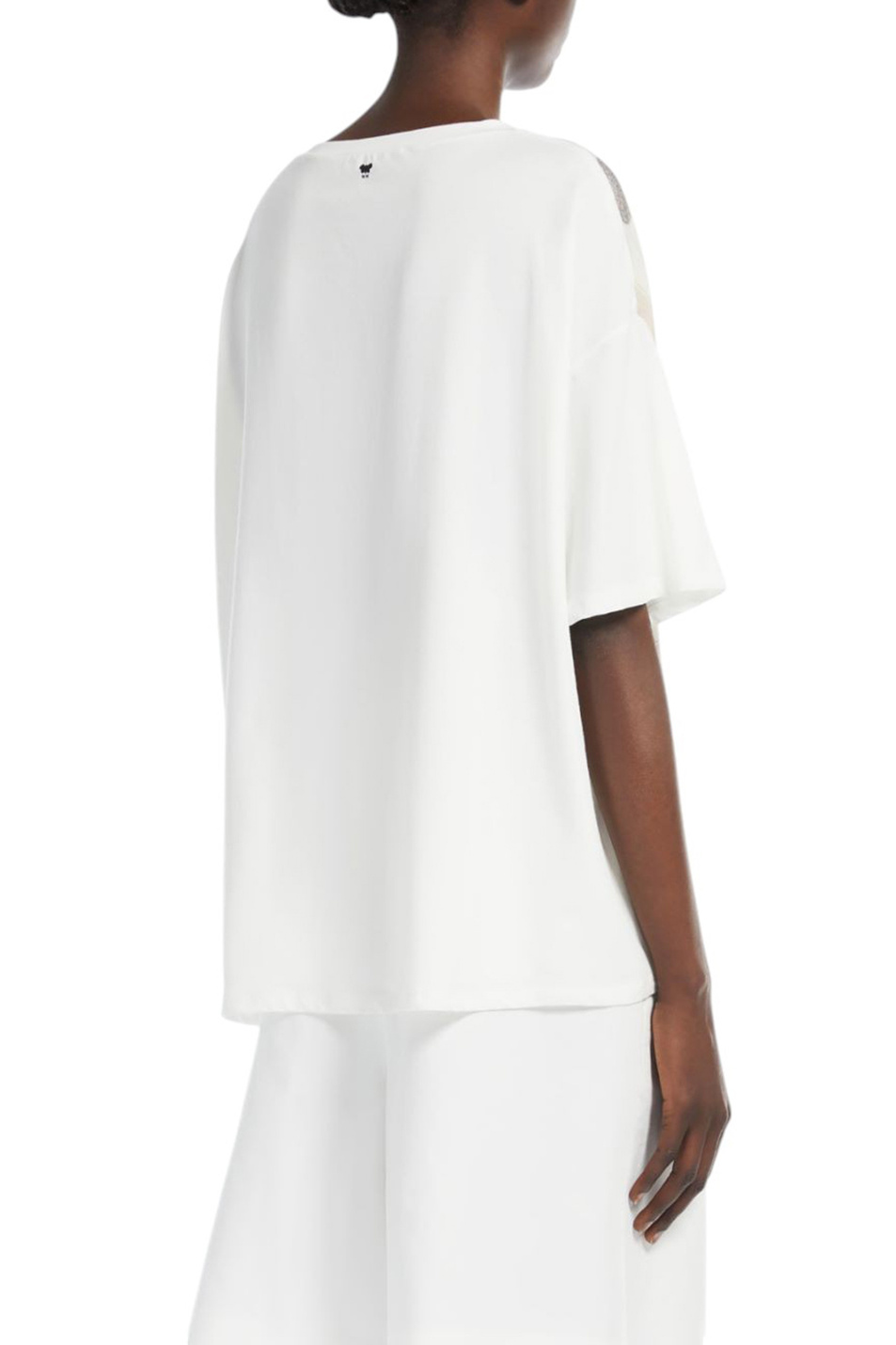 Женский Weekend Max Mara Футболка PAMPAS из эластичного хлопка (цвет ), артикул 2515941082 | Фото 4