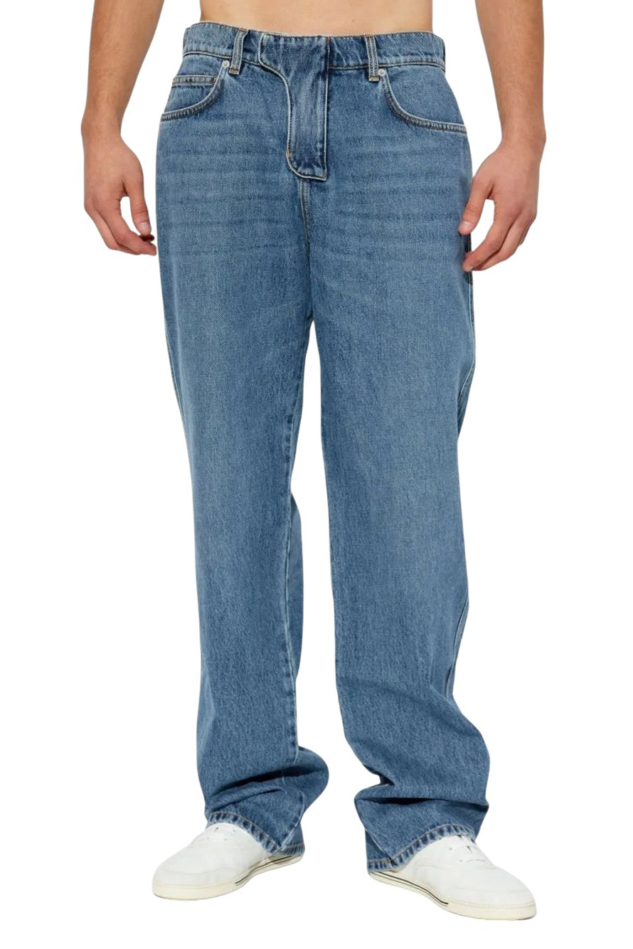 Джинсы из хлопка|Основной цвет:Синий Мужской Balmain Джинсы из хлопка (цвет ), артикул FH0ML137DG02 | Фото 4