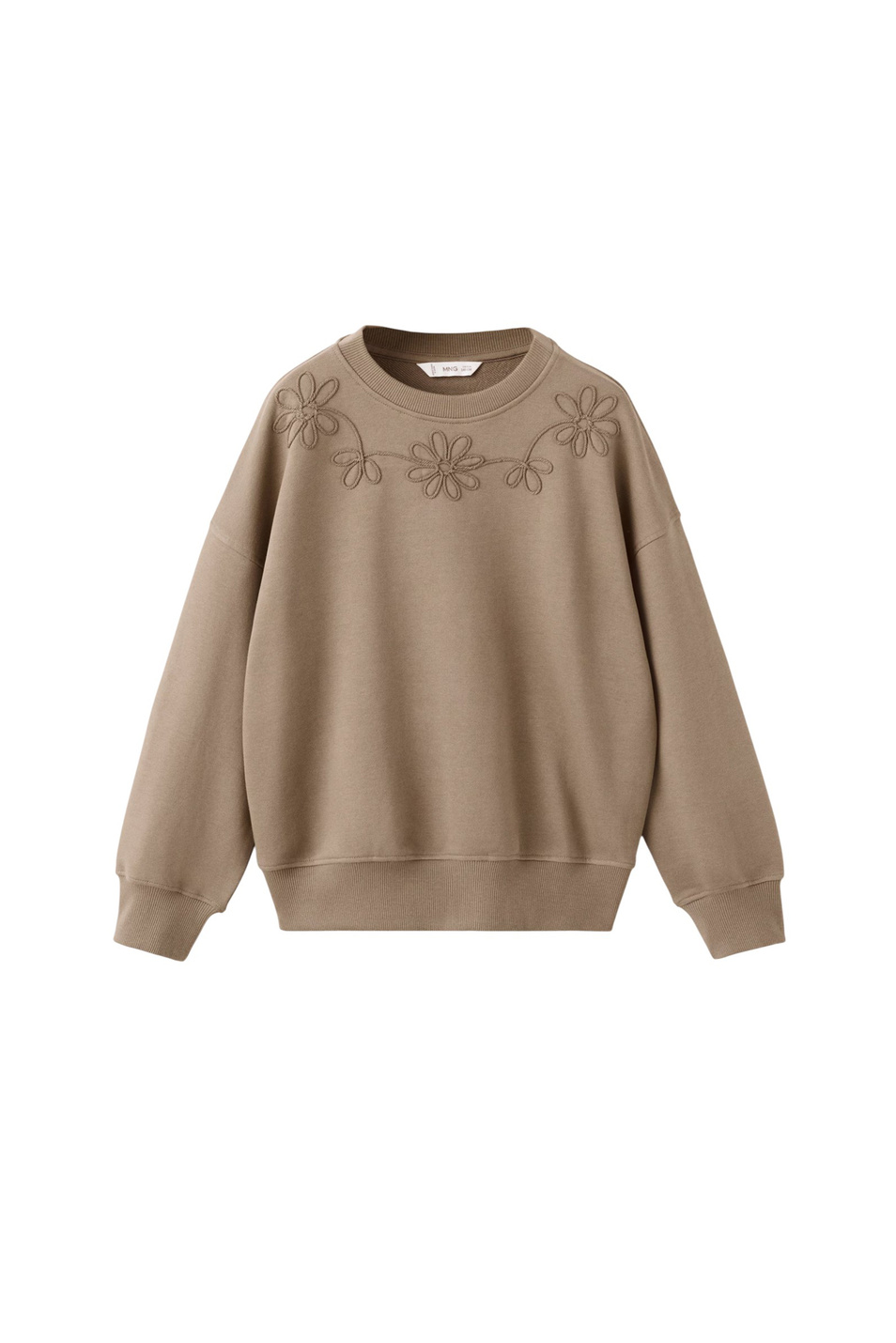 Девочкам Mango Kids Свитшот FLORA из хлопка (цвет ), артикул 27073712 | Фото 1